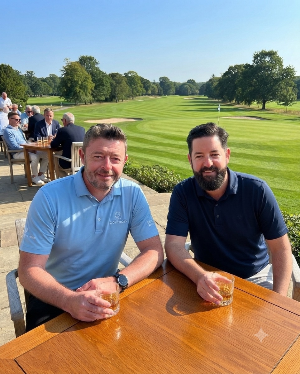 Jimmy McElvanna and Danny De la 'O at the clubhouse